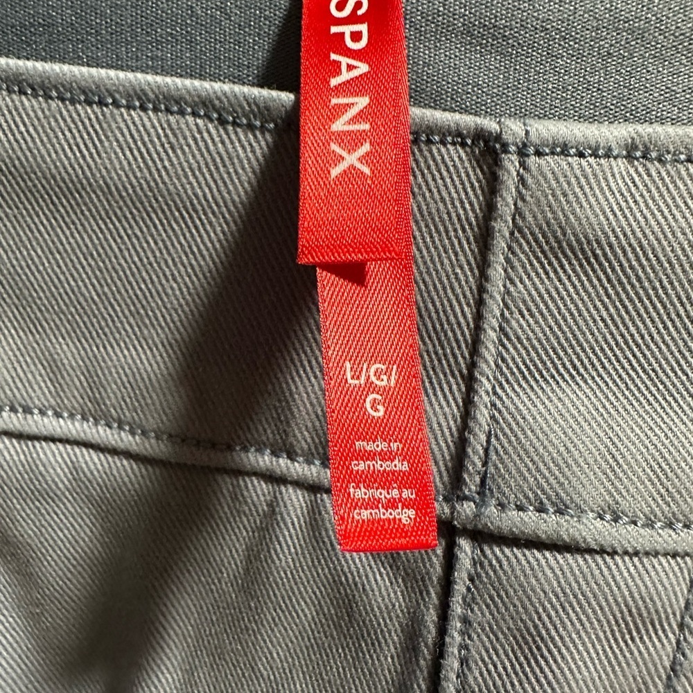 Spanx 4" Twill Short  Mountain Blue Size Large - Picture 9 of 10
